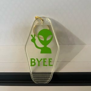 Glow in the dark alien keychain